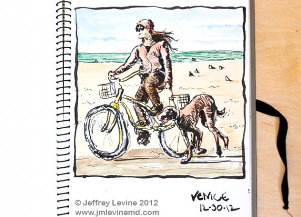 Venice beach sketchbook, los angeles, Jeffrey-M-Levine-MD; Jeff-Levine, Dr-Jeffrey-Levine, Jlevinemd, levineartstudio, manhattan, urbansketchers, urban sketchers, watercolor, sketchbook, aquarelle, watercolour