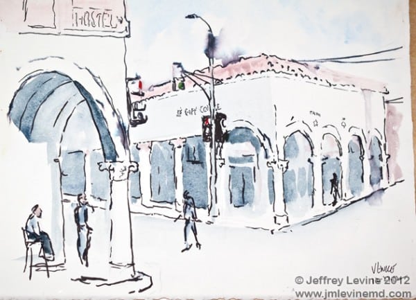 Venice beach sketchbook, los angeles, Jeffrey-M-Levine-MD; Jeff-Levine, Dr-Jeffrey-Levine, Jlevinemd, levineartstudio, manhattan, urbansketchers, urban sketchers, watercolor, sketchbook, aquarelle, watercolour