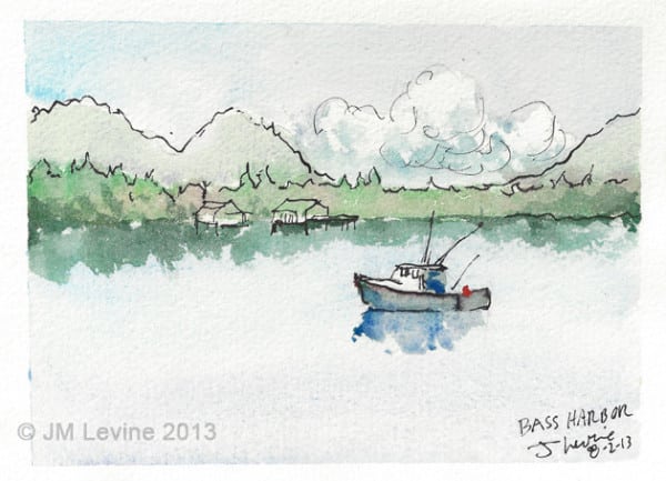 Maine, watercolor, acadia, acadia national park, southwest harbor, Jeffrey-M-Levine-MD; Jeff-Levine, Dr-Jeffrey-Levine, Jlevinemd, levineartstudio, urbansketchers