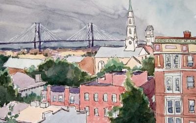 Sketching in Savannah, Georgia