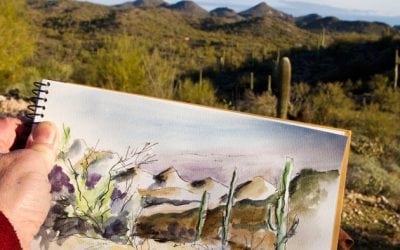 Rediscovering my Art Supplies in the Arizona Desert