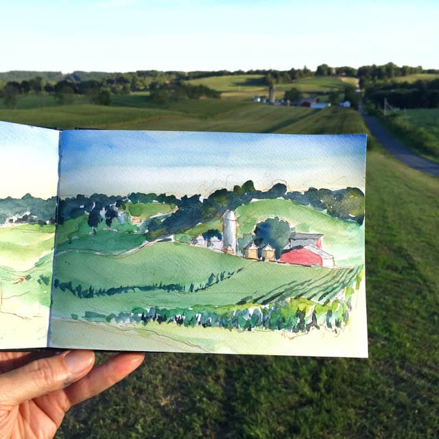 road trip, puppy, norwich terrier, pennsylvania farmland