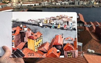 Urban Sketching in Porto and Madrid