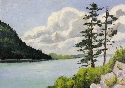 Maine, Somes sound, maine, oil painting