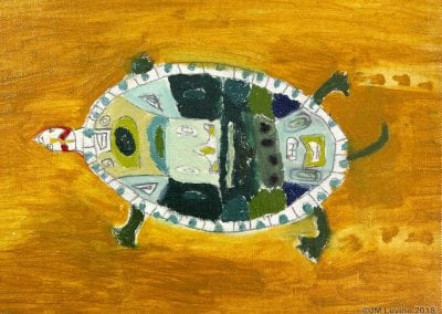 oil painting, turtle, Jeffrey Levine