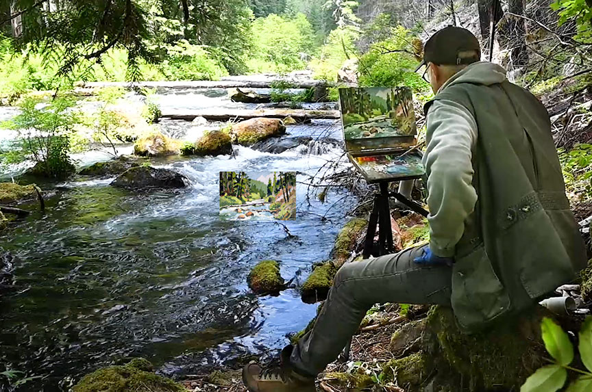 Jeffrey Levine plein air painting