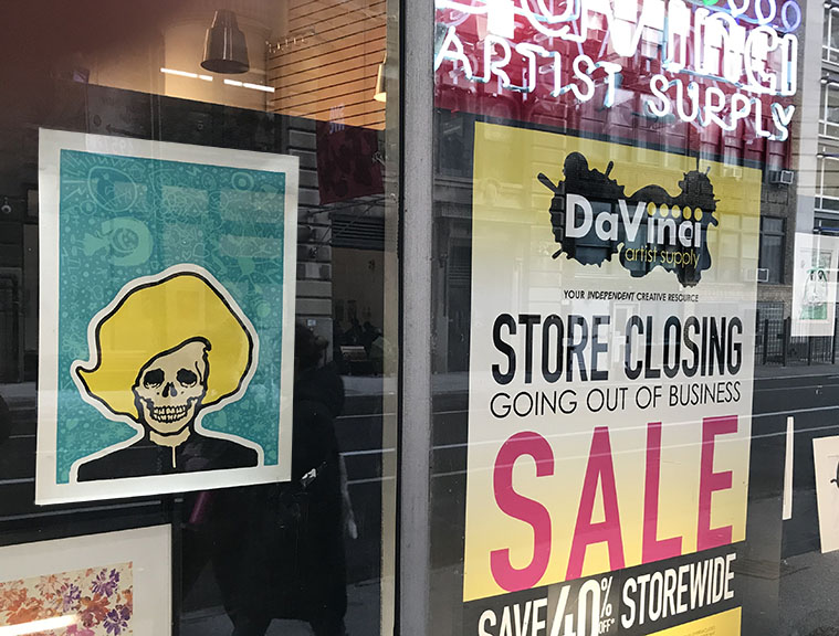 Davinci Art Supply store closes