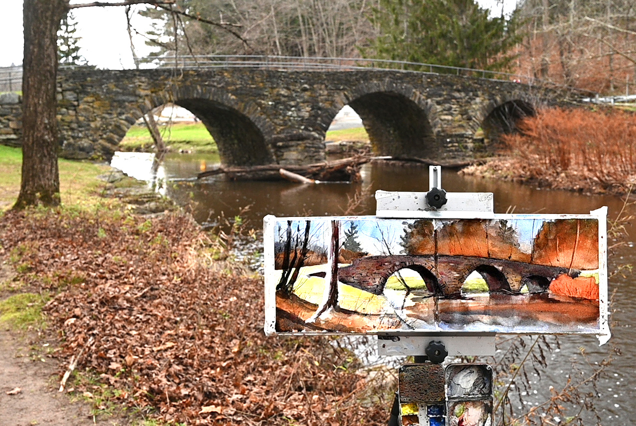 Old Stone Bridge in Sullivan County Fall