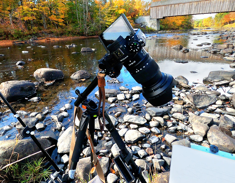 Setup for plein air video by Jeff Levine