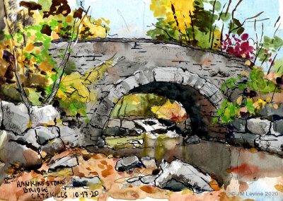 Plein air watercolor and gouache in the catskills
