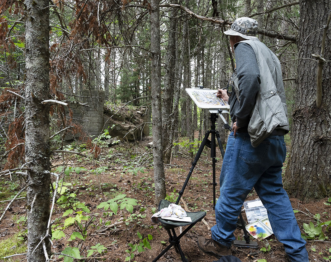 Jeffrey Levine plein air Maine POW Camp