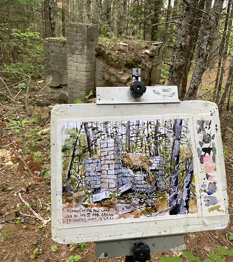 Jeffrey Levine plein air Maine POW Camp