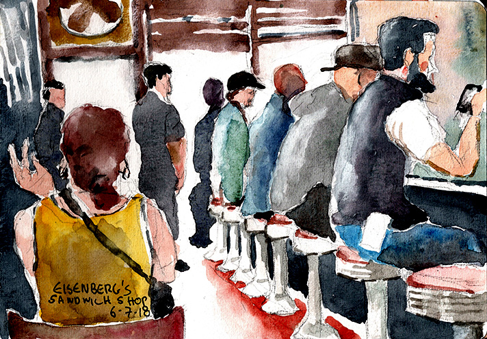 Sketching Eisenbergs Sandwich Shop