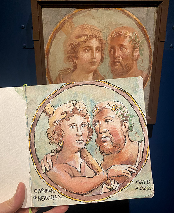 Sketching Pompeii Frescoes