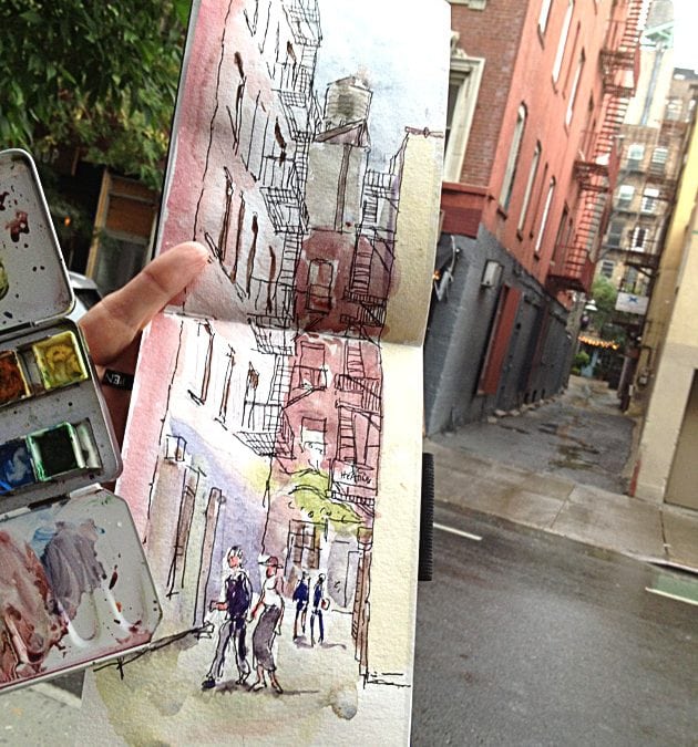 Sketching on the Lower East Side