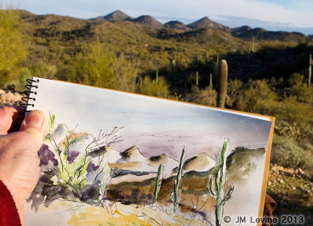 Rediscovering my Art Supplies in the Arizona Desert