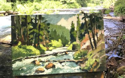 Plein Air Painting on the McKenzie River