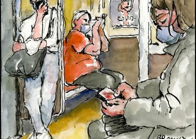 Subway sketch in the pandemic