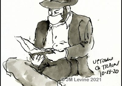 ink and wash in the new york city subway